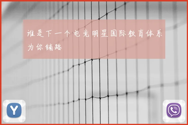 谁是下一个电竞明星国际教育体系为你铺路